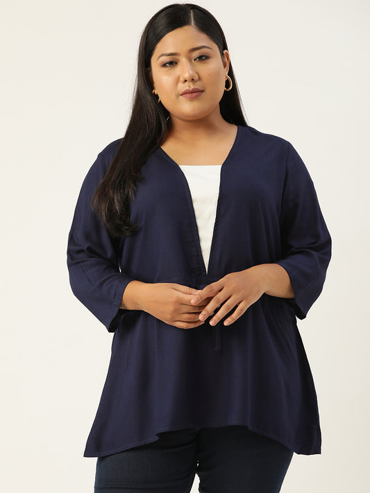 Plus Size Tie-Up Detail Top