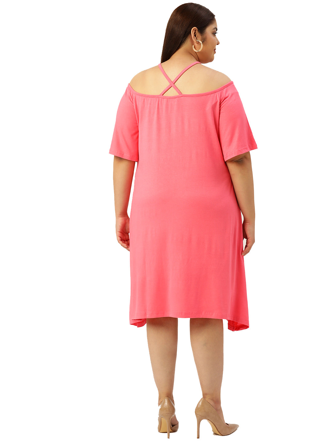 Plus Size A-Line Above Knee Dress