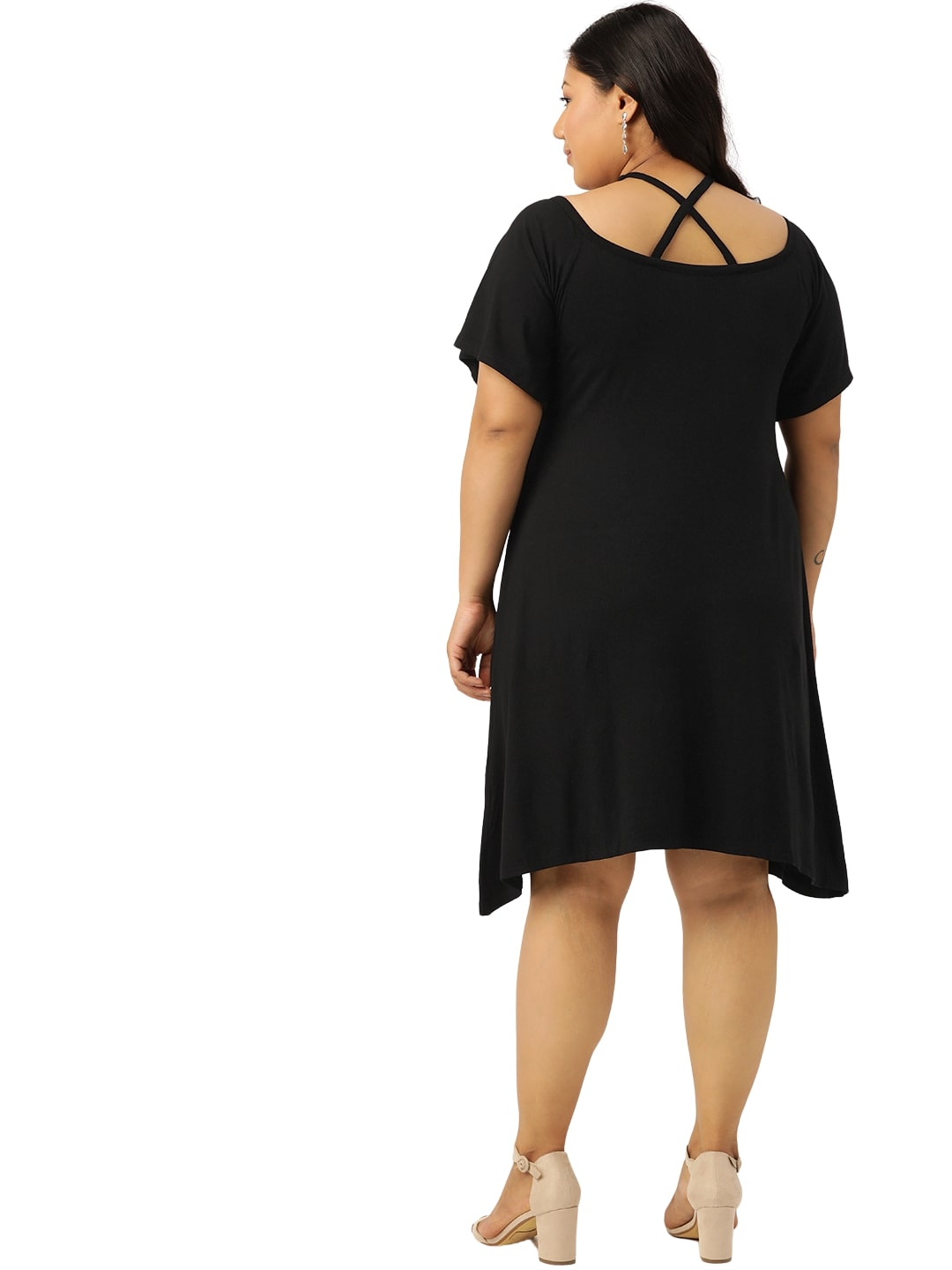 Plus Size A-Line Above Knee Dress