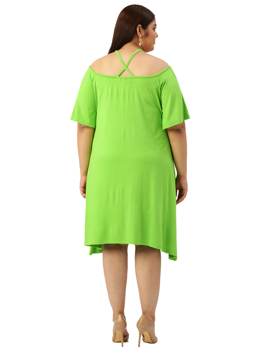 Plus Size A-Line Above Knee Dress