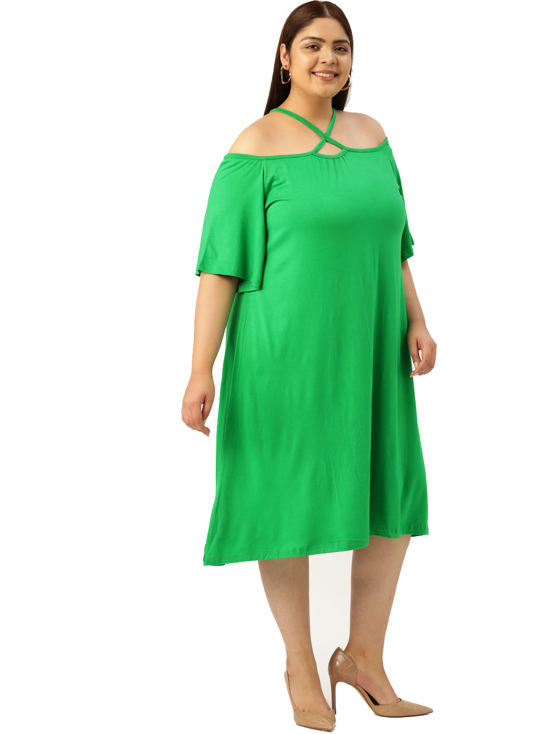 Plus Size A-Line Above Knee Dress