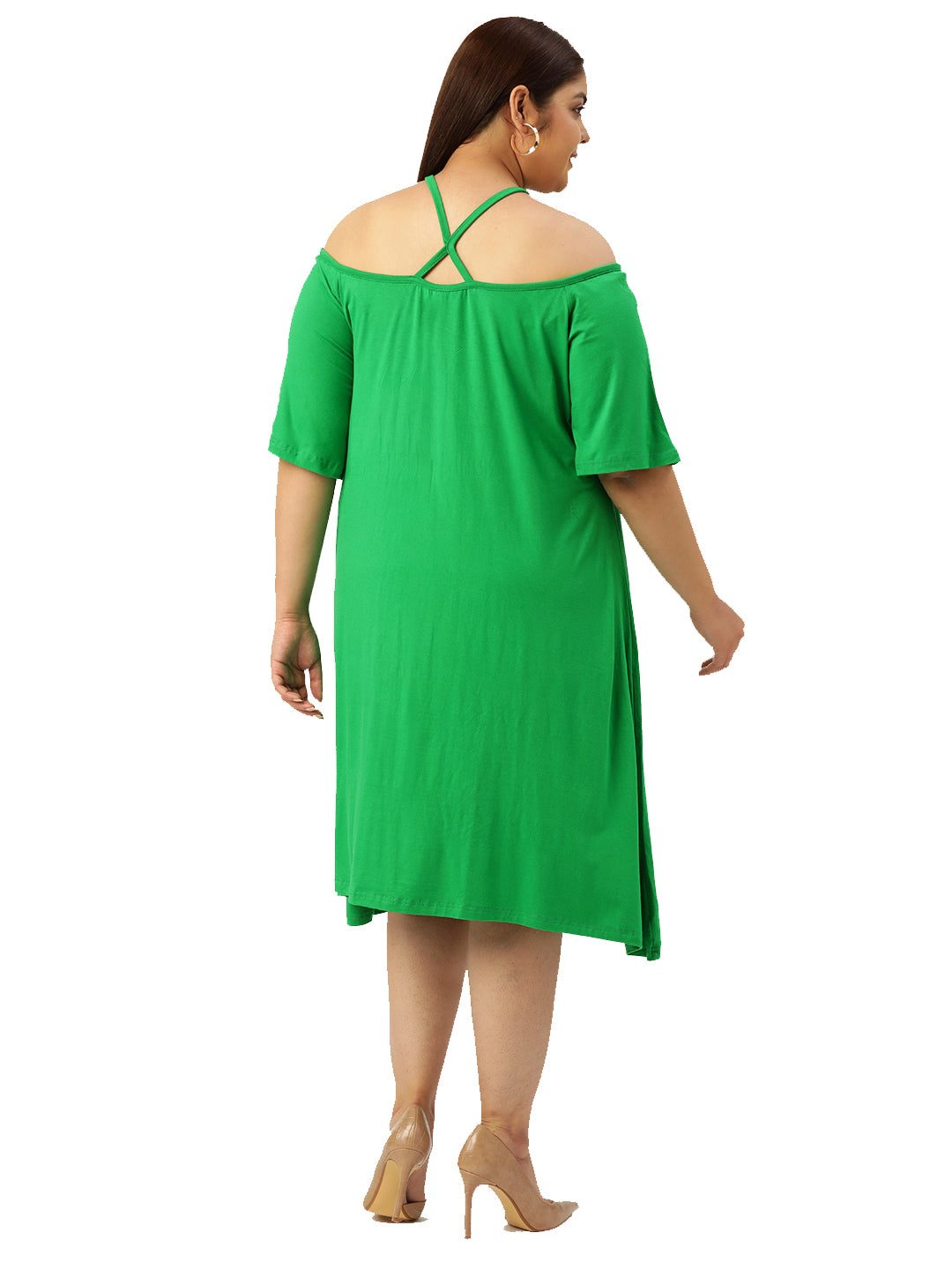 Plus Size A-Line Above Knee Dress