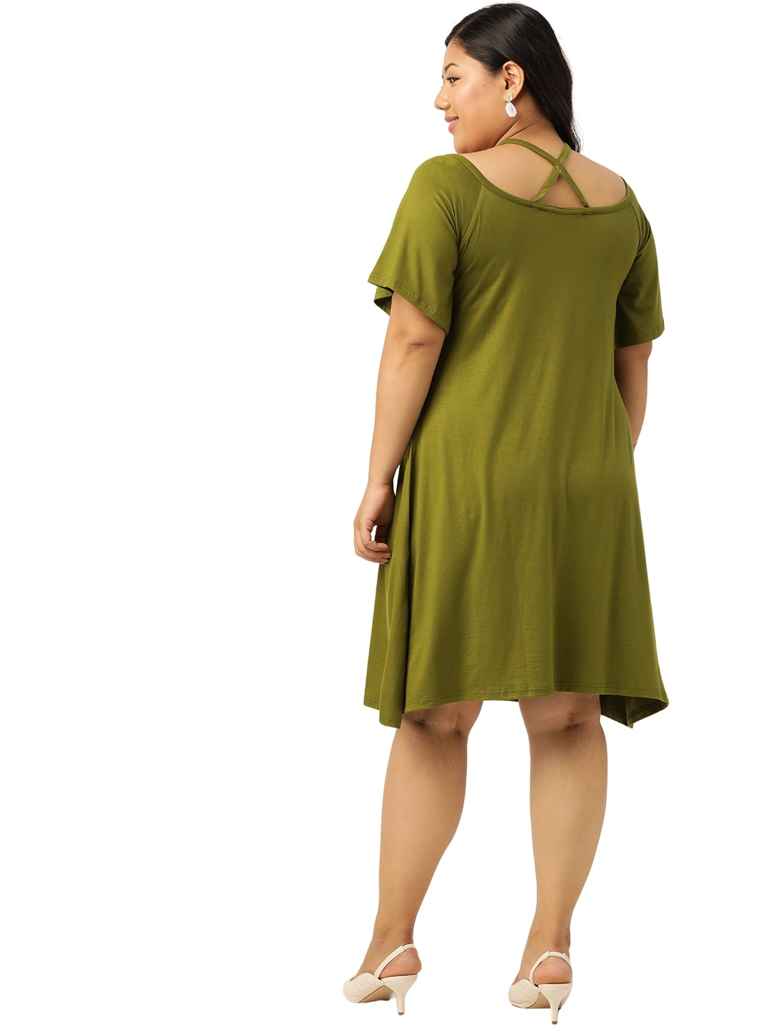 Plus Size A-Line Above Knee Dress