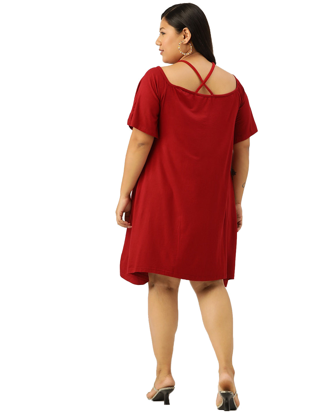 Plus Size A-Line Above Knee Dress
