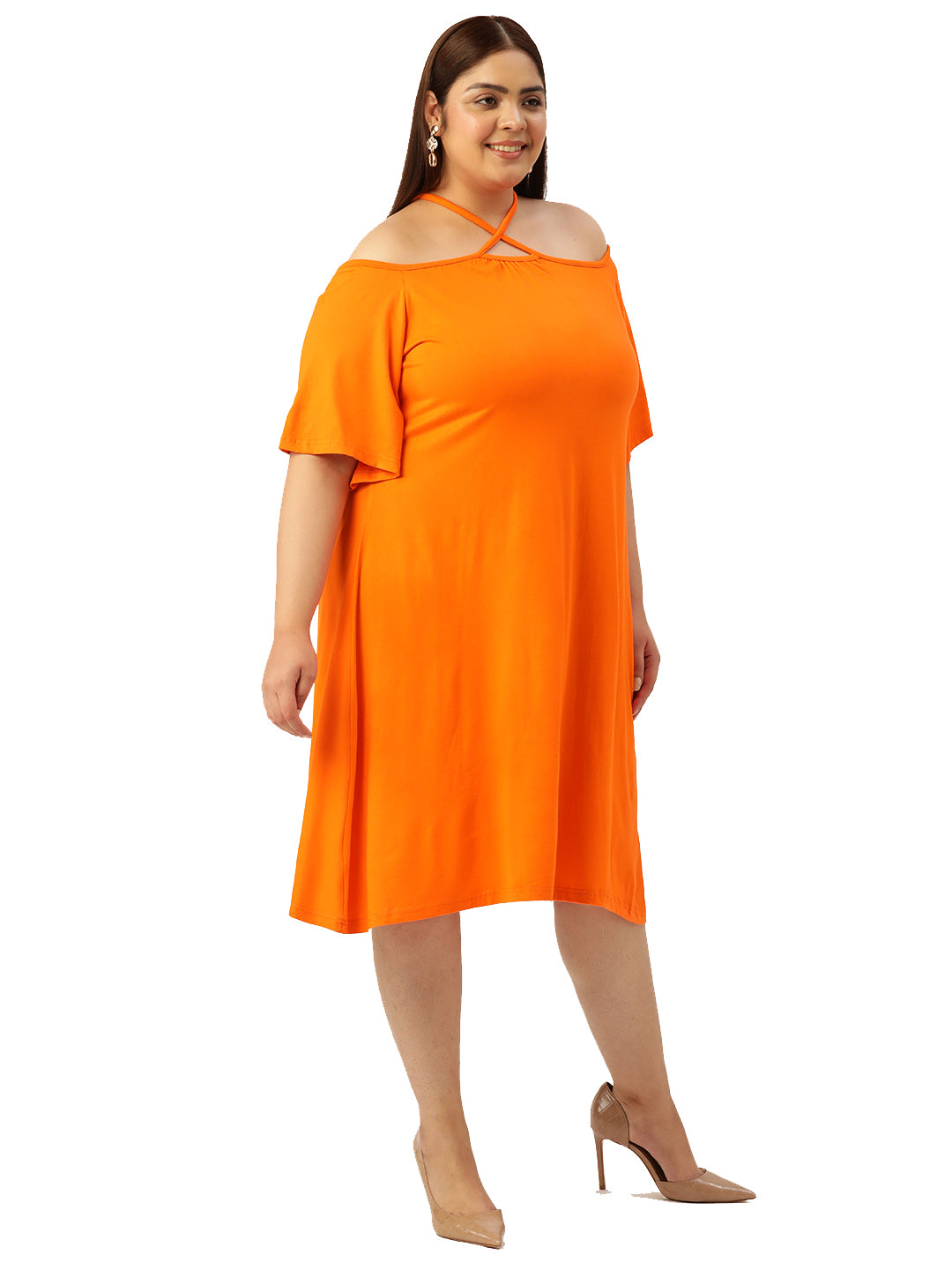 Plus Size A-Line Above Knee Dress
