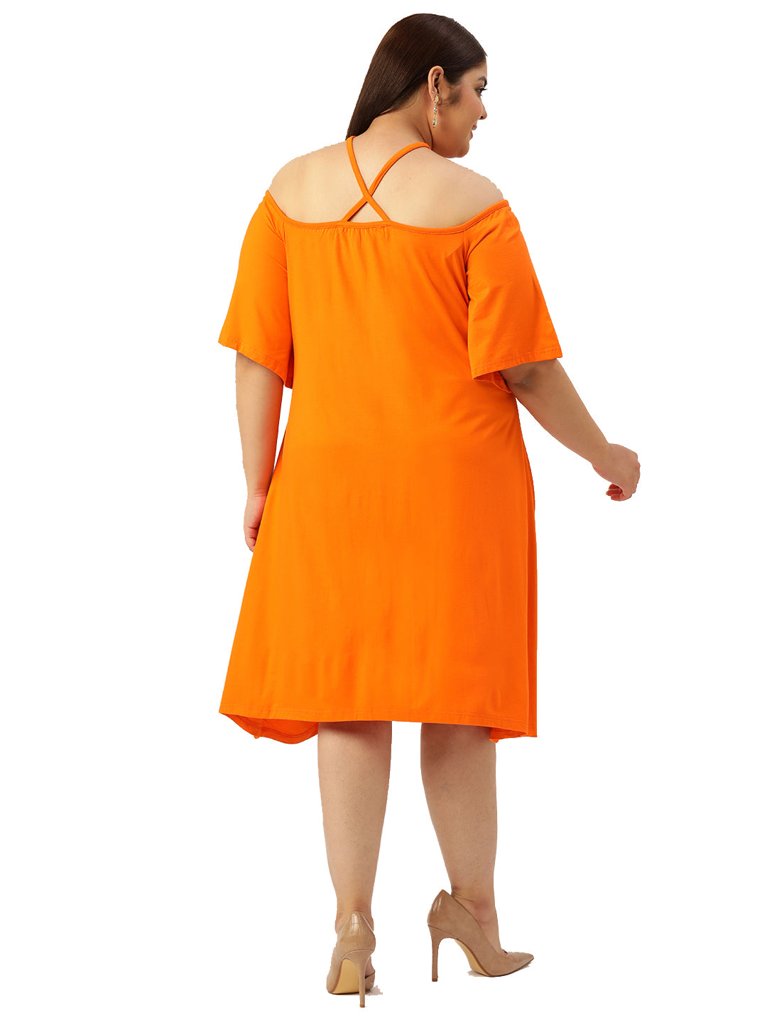 Plus Size A-Line Above Knee Dress