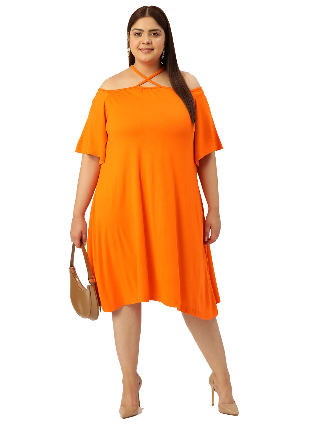 Plus Size A-Line Above Knee Dress