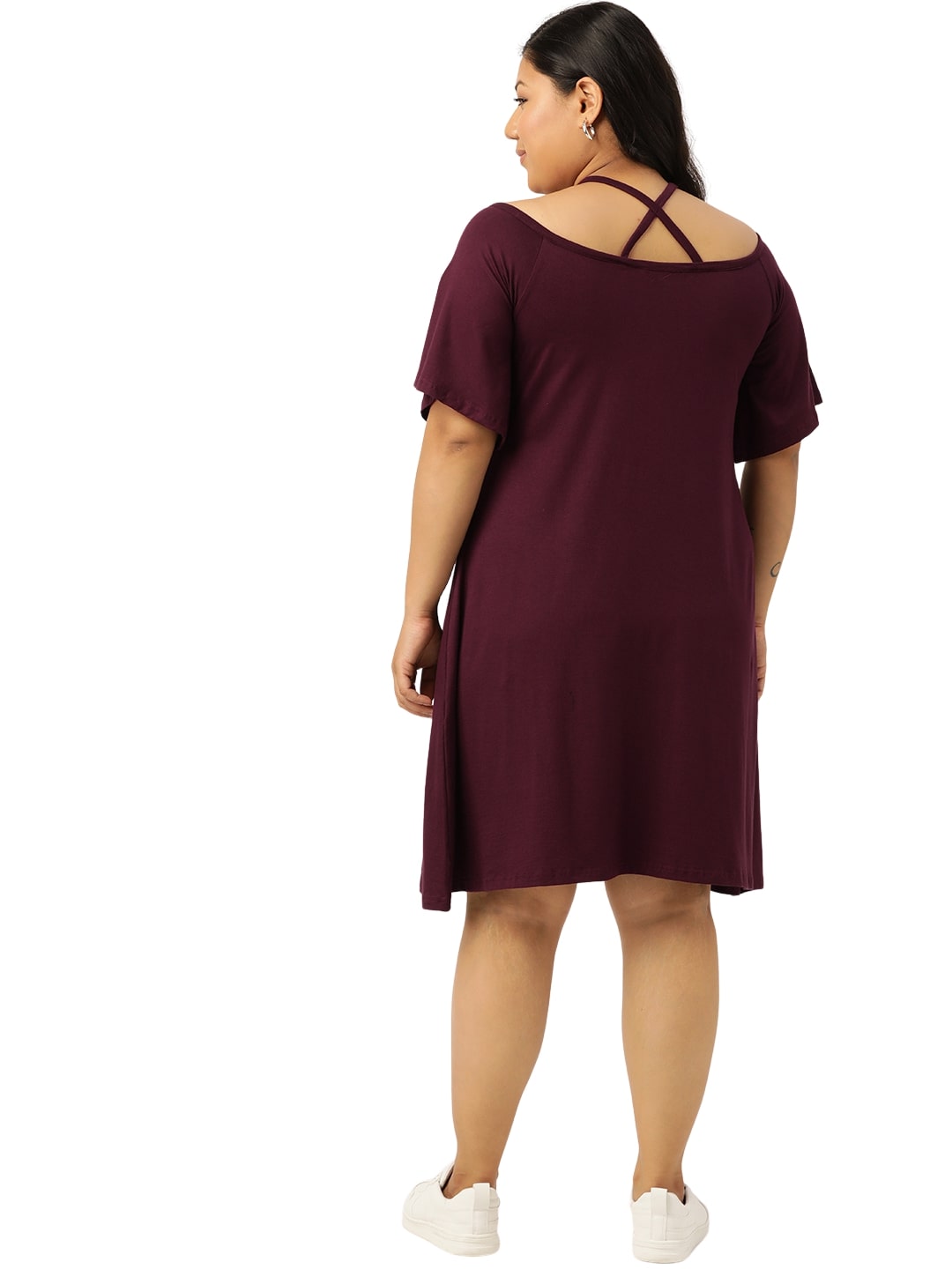 Plus Size A-Line Above Knee Dress