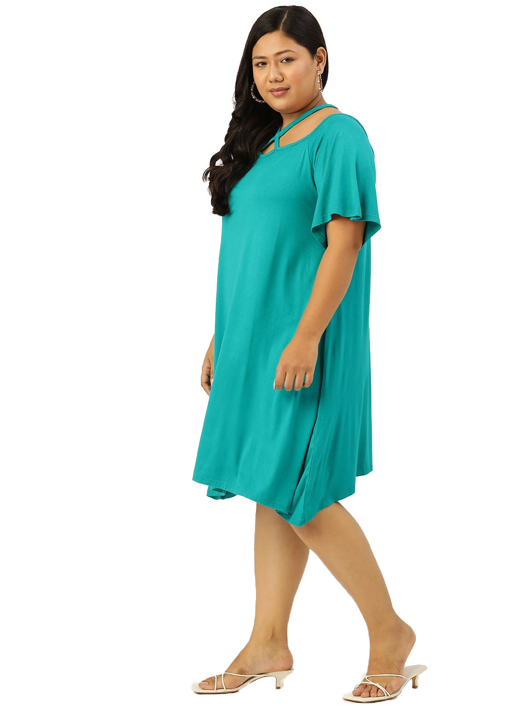 Plus Size A-Line Above Knee Dress