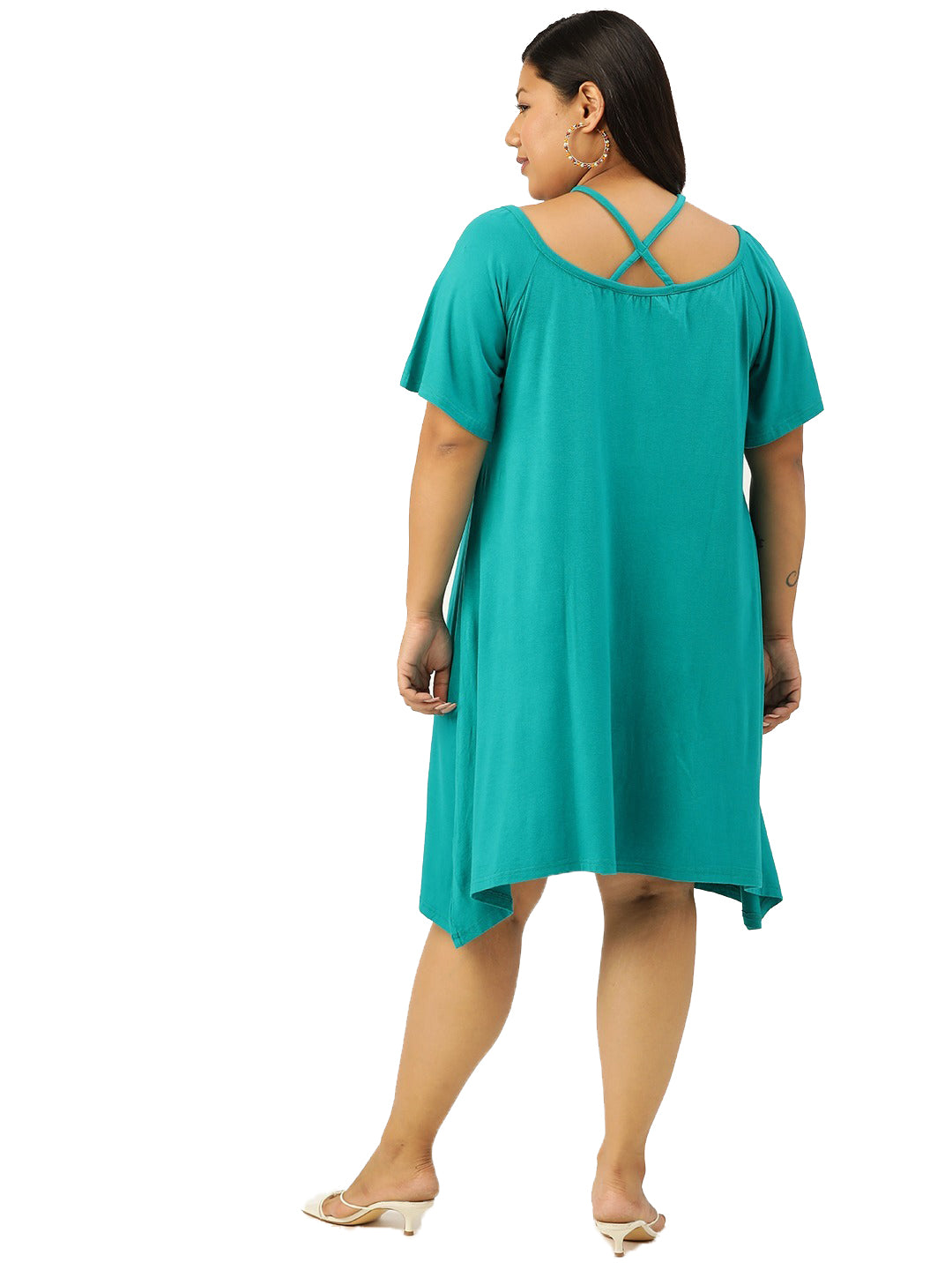 Plus Size A-Line Above Knee Dress