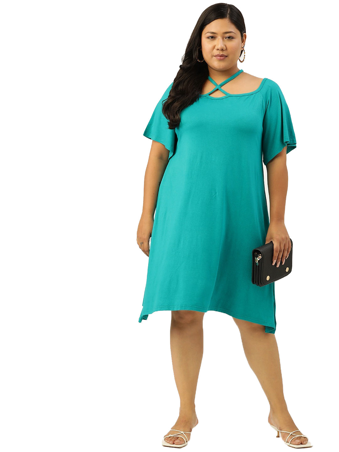 Plus Size A-Line Above Knee Dress