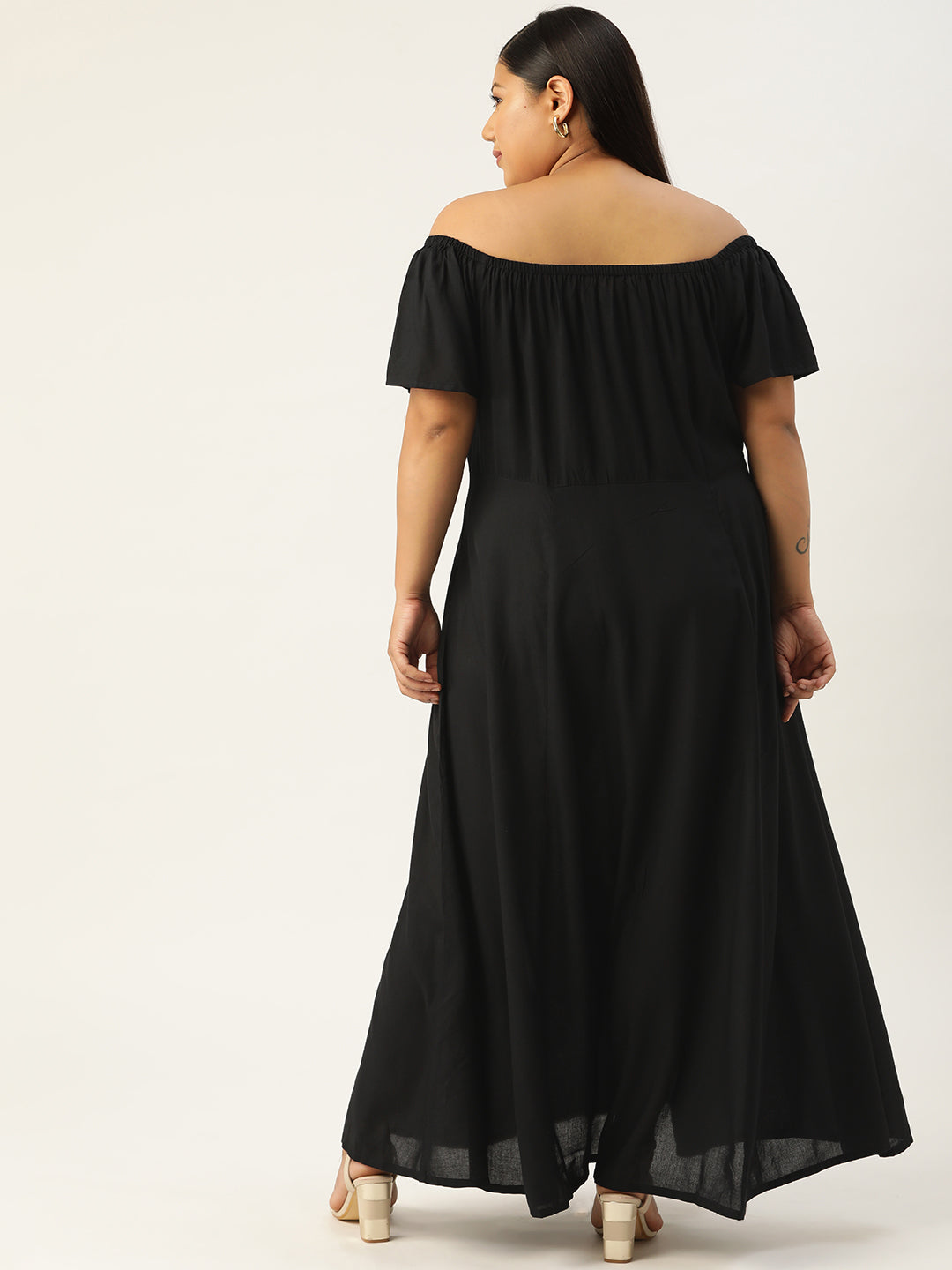 Plus Size Off-Shoulder Maxi Dress
