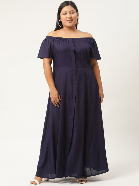 Plus Size Off-Shoulder Maxi Dress