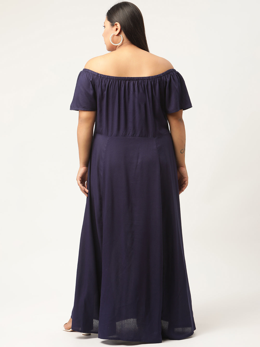 Plus Size Off-Shoulder Maxi Dress