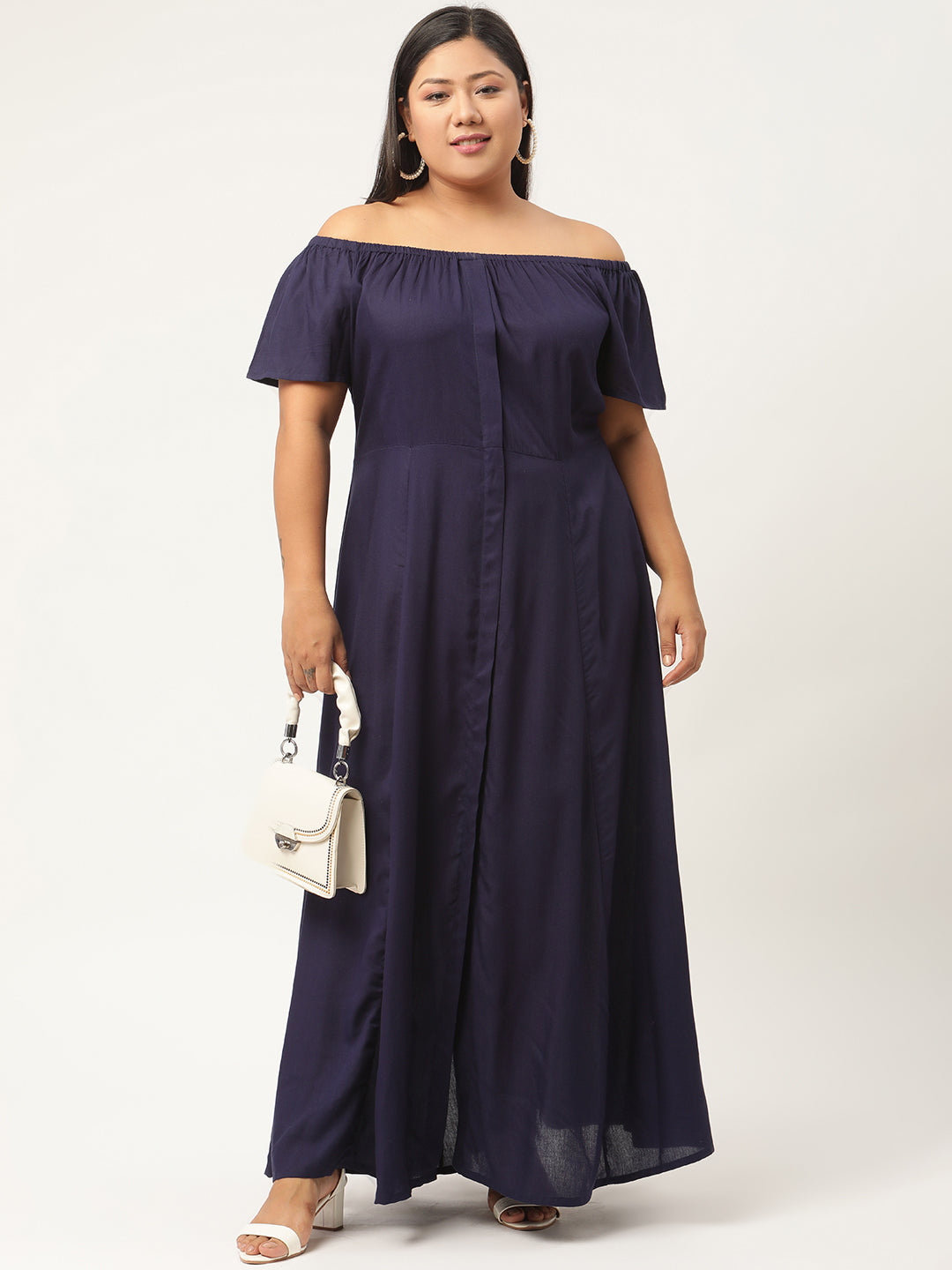 Plus Size Off-Shoulder Maxi Dress