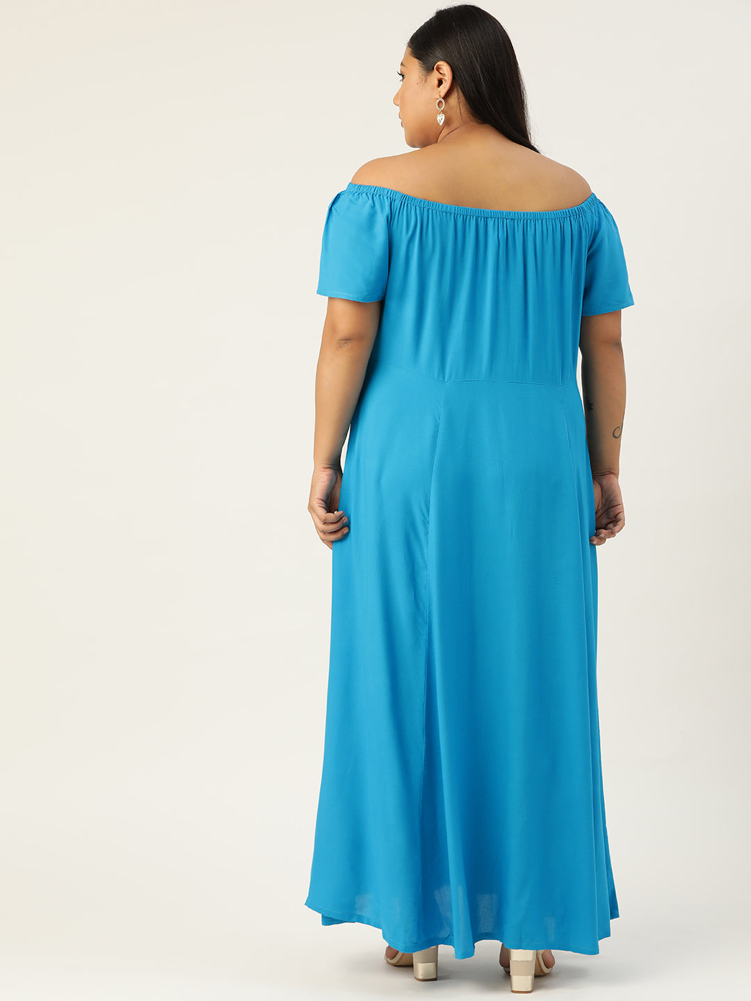 Plus Size Off-Shoulder Maxi Dress