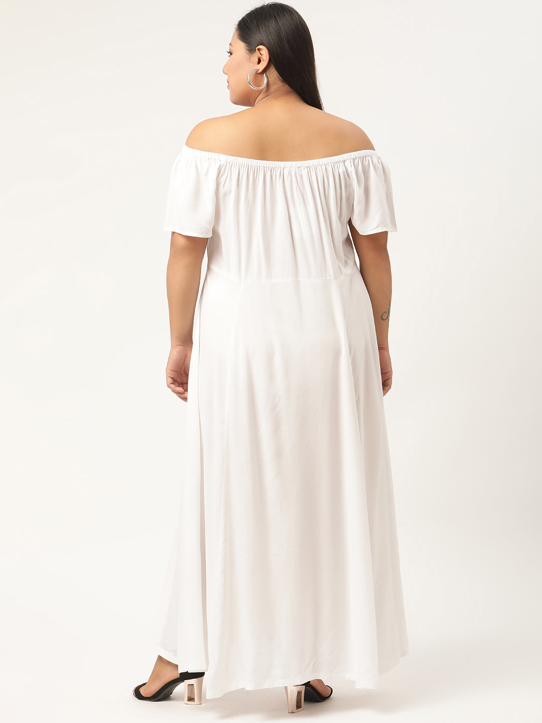 Plus Size Off-Shoulder Maxi Dress
