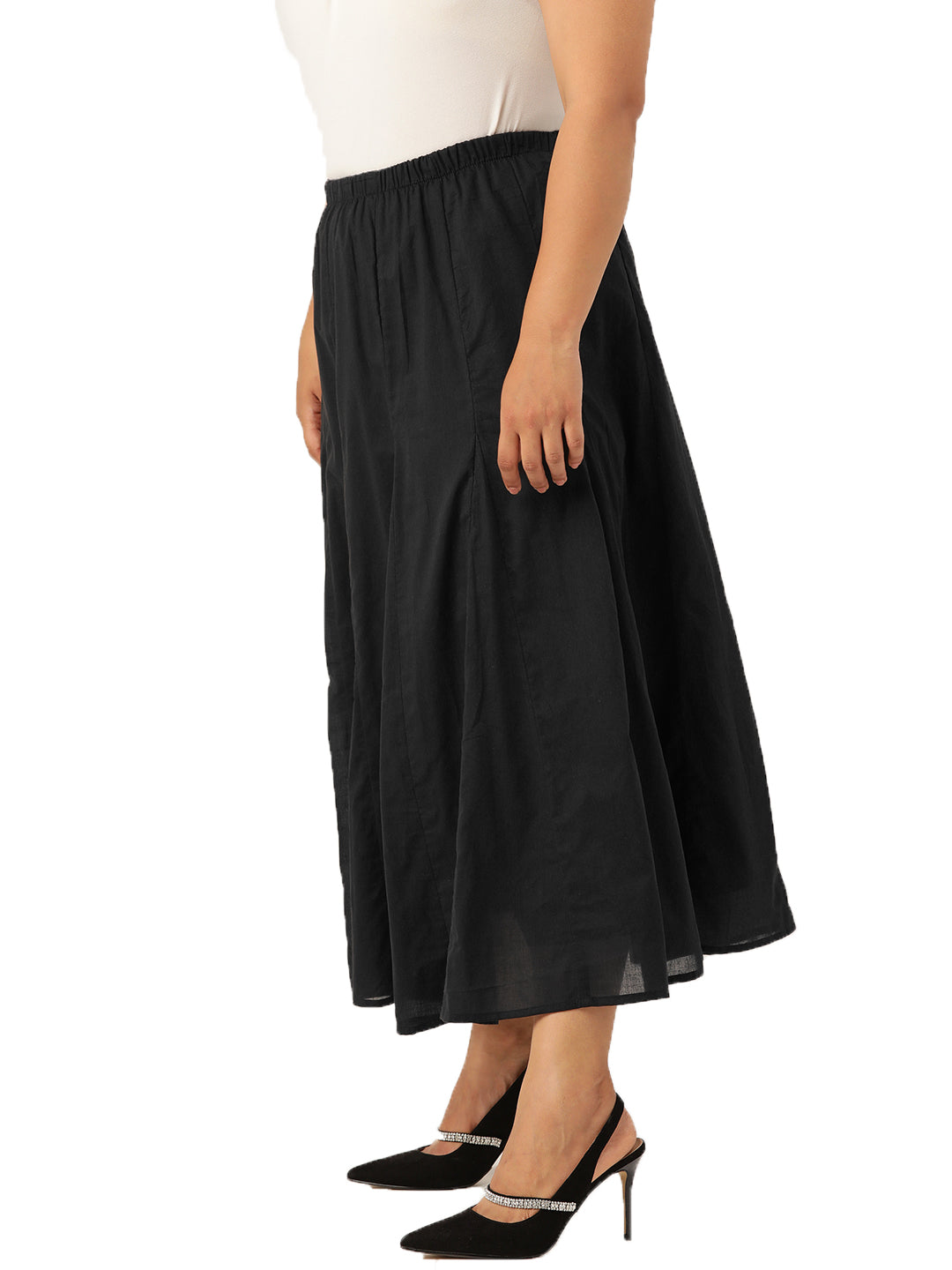 Cotton Fabric Elegant Plus Size Skirt