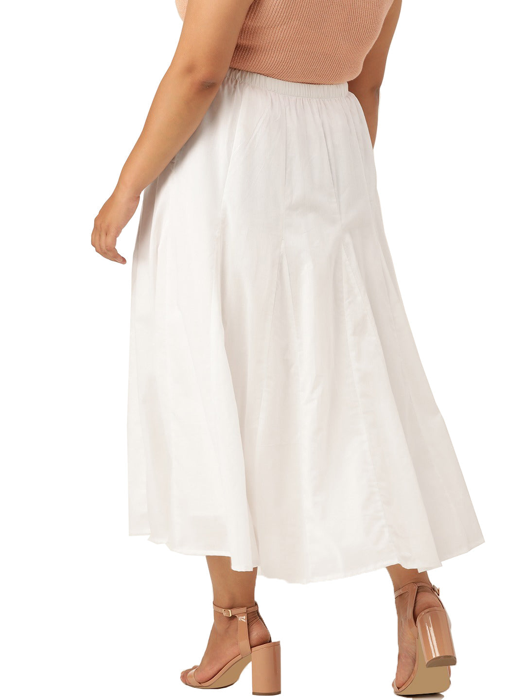 Cotton Fabric Elegant Plus Size Skirt