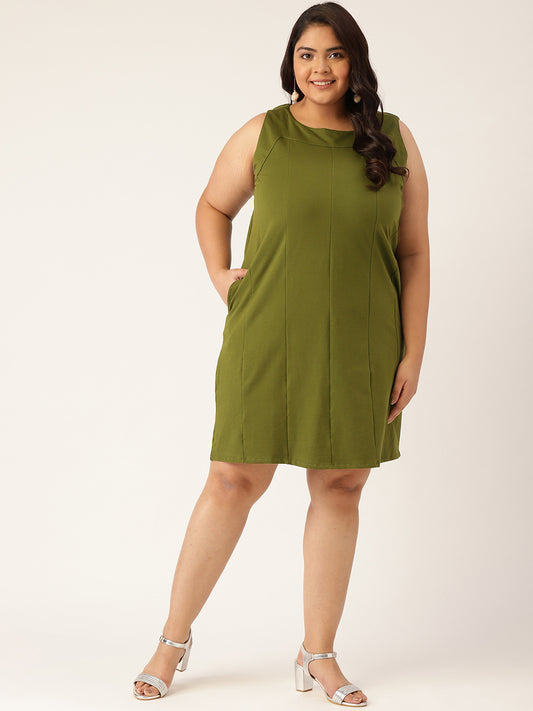 Plus Size Cotton Knitted Dress