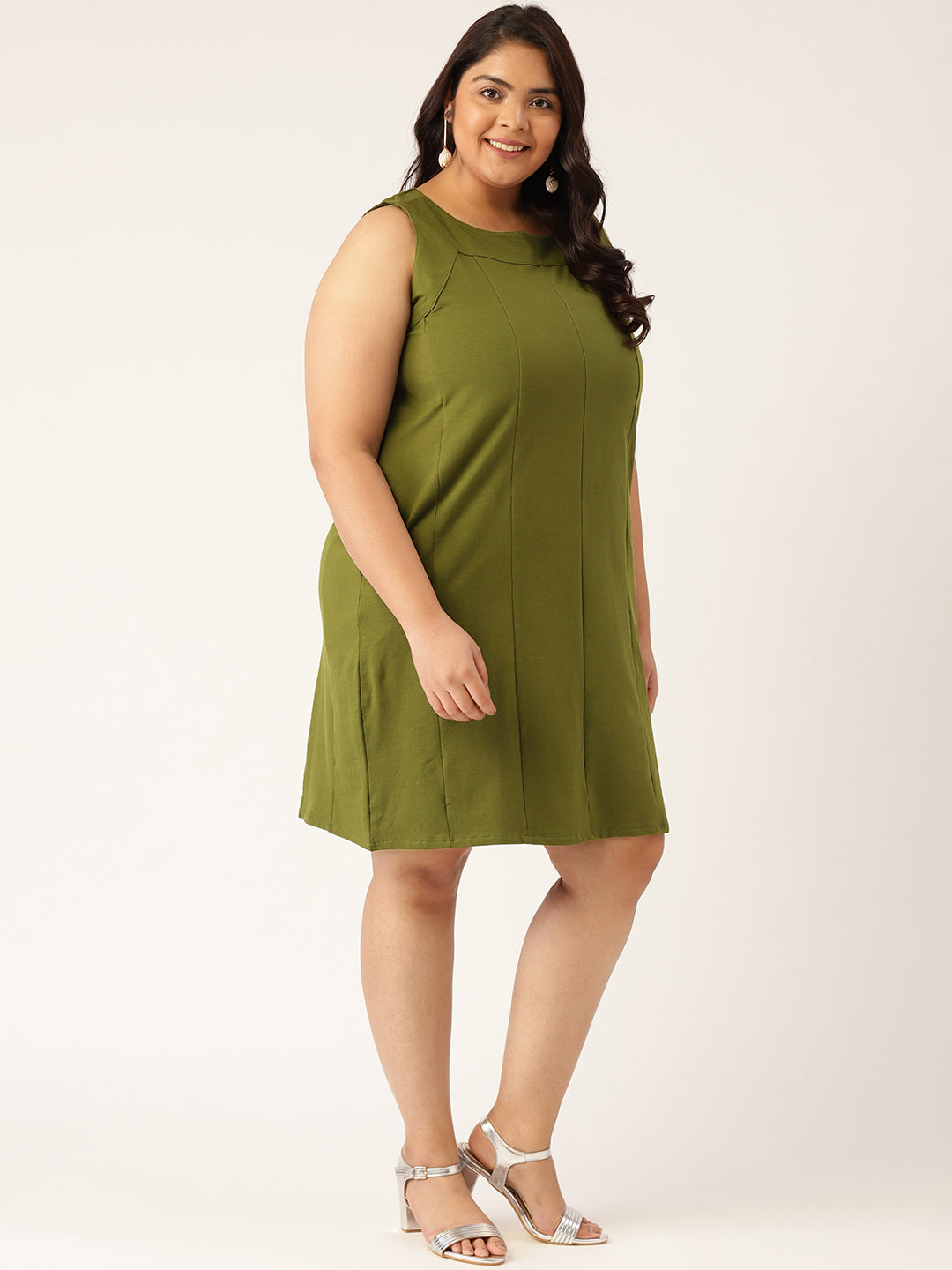 Plus Size Cotton Knitted Dress