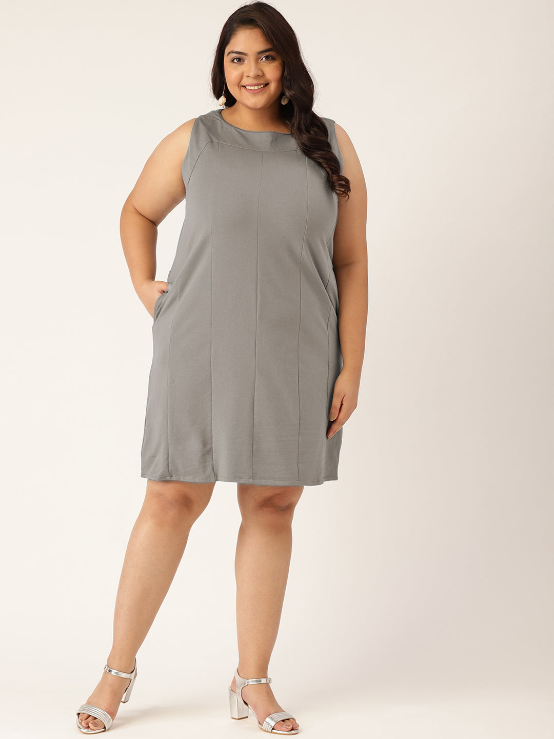 Plus Size Cotton Knitted Dress