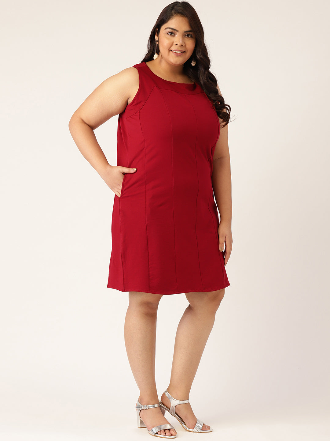 Plus Size Cotton Knitted Dress