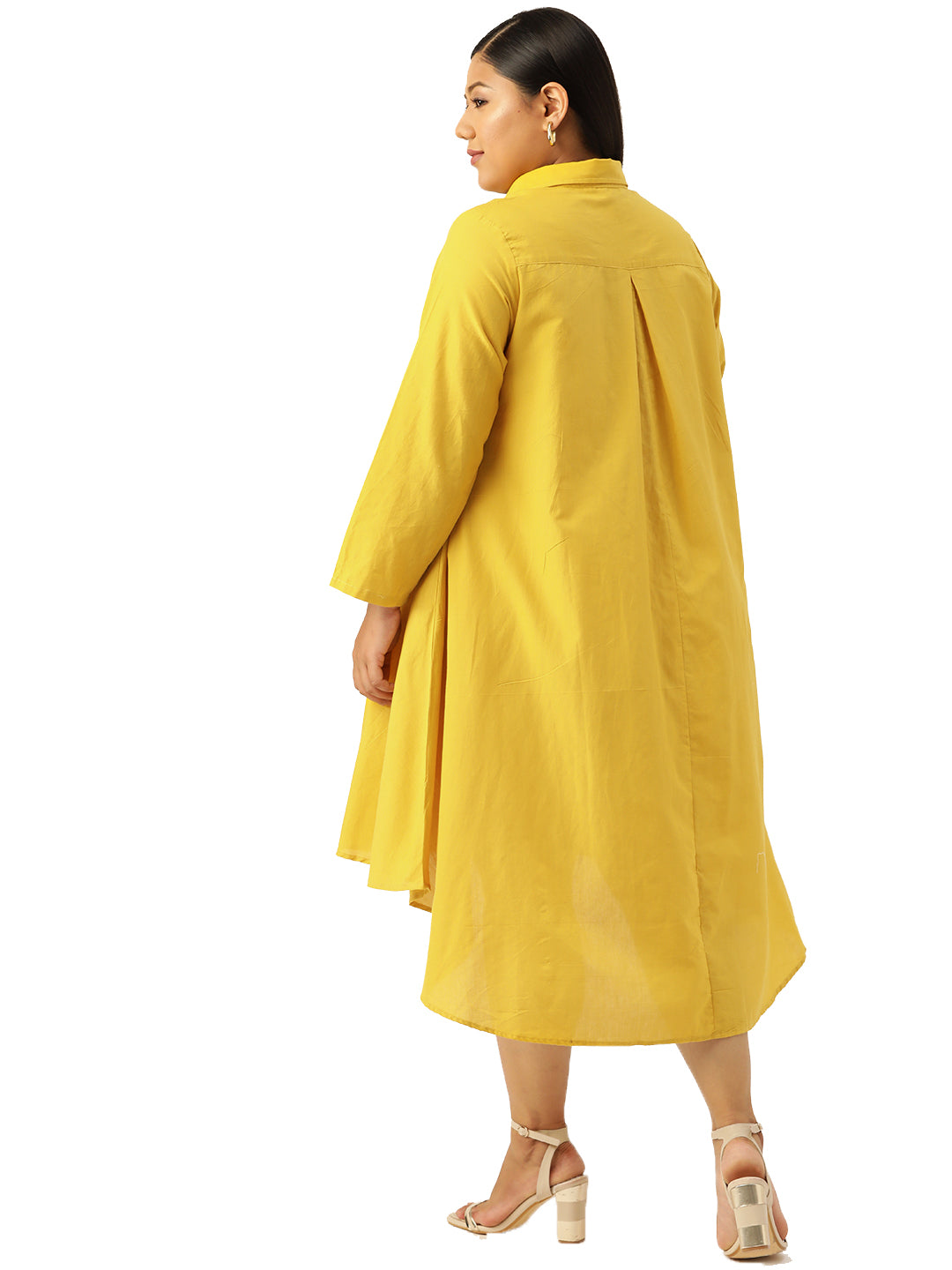 Plus Size Shirt Collar Dress