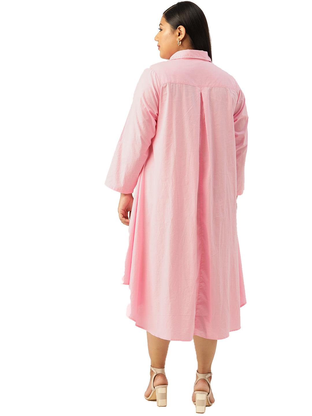 Plus Size Shirt Collar Dress