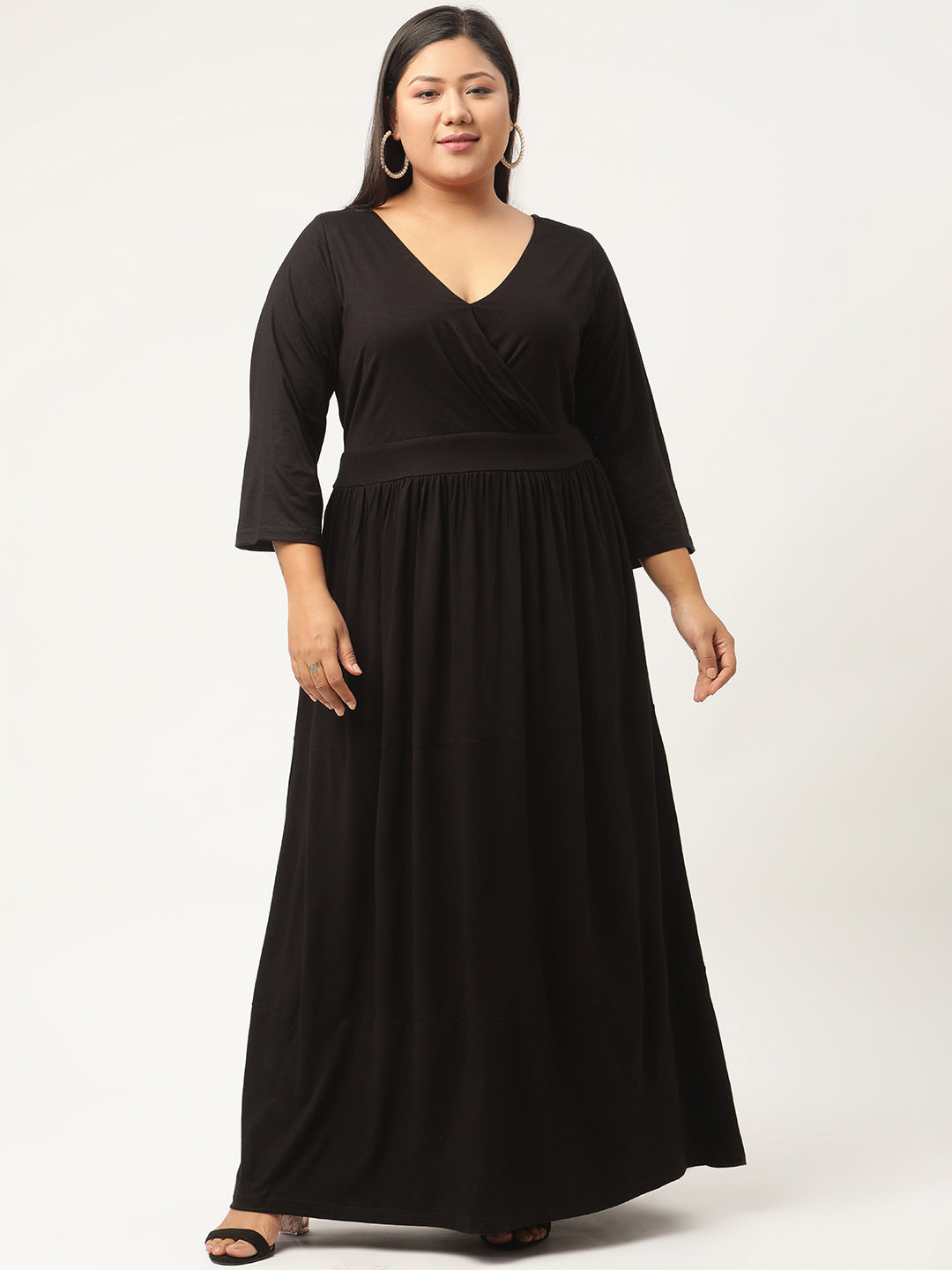 Plus Size Party Wear Knitted Maxi Dress
