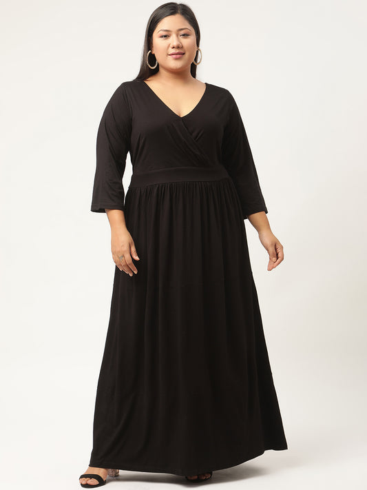 Plus Size Party Wear Knitted Maxi Dress