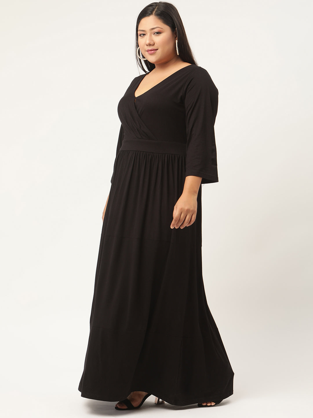 Plus Size Party Wear Knitted Maxi Dress