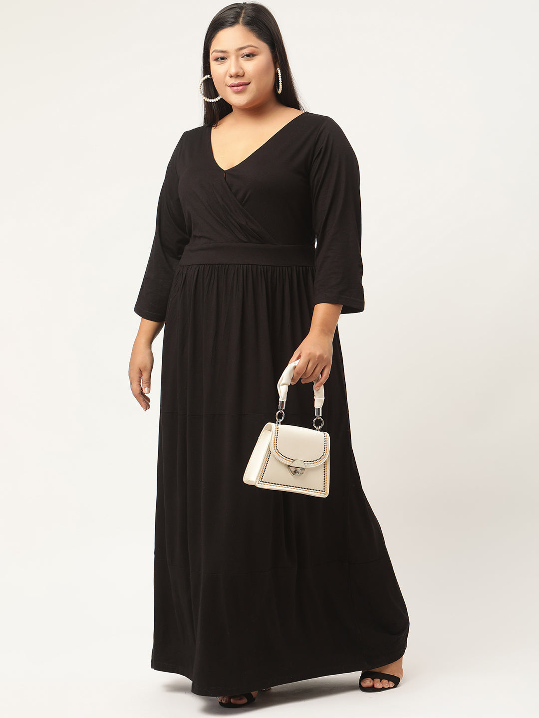 Plus Size Party Wear Knitted Maxi Dress