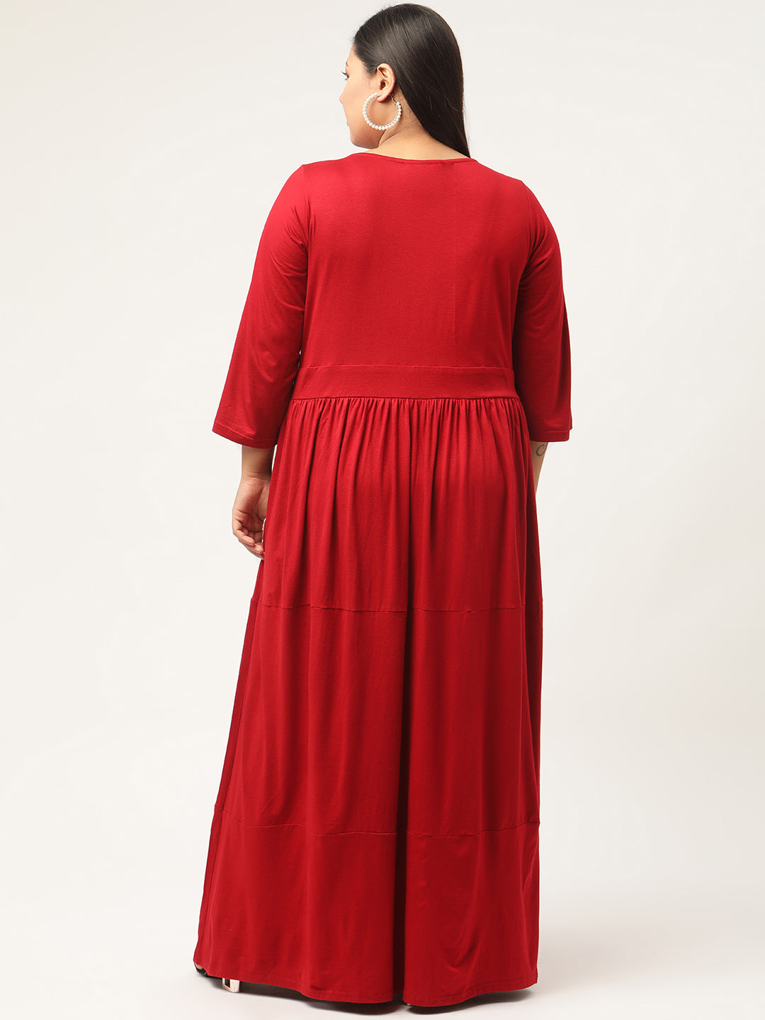 Plus Size Party Wear Knitted Maxi Dress