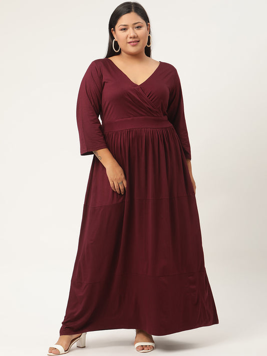Plus Size Party Wear Knitted Maxi Dress
