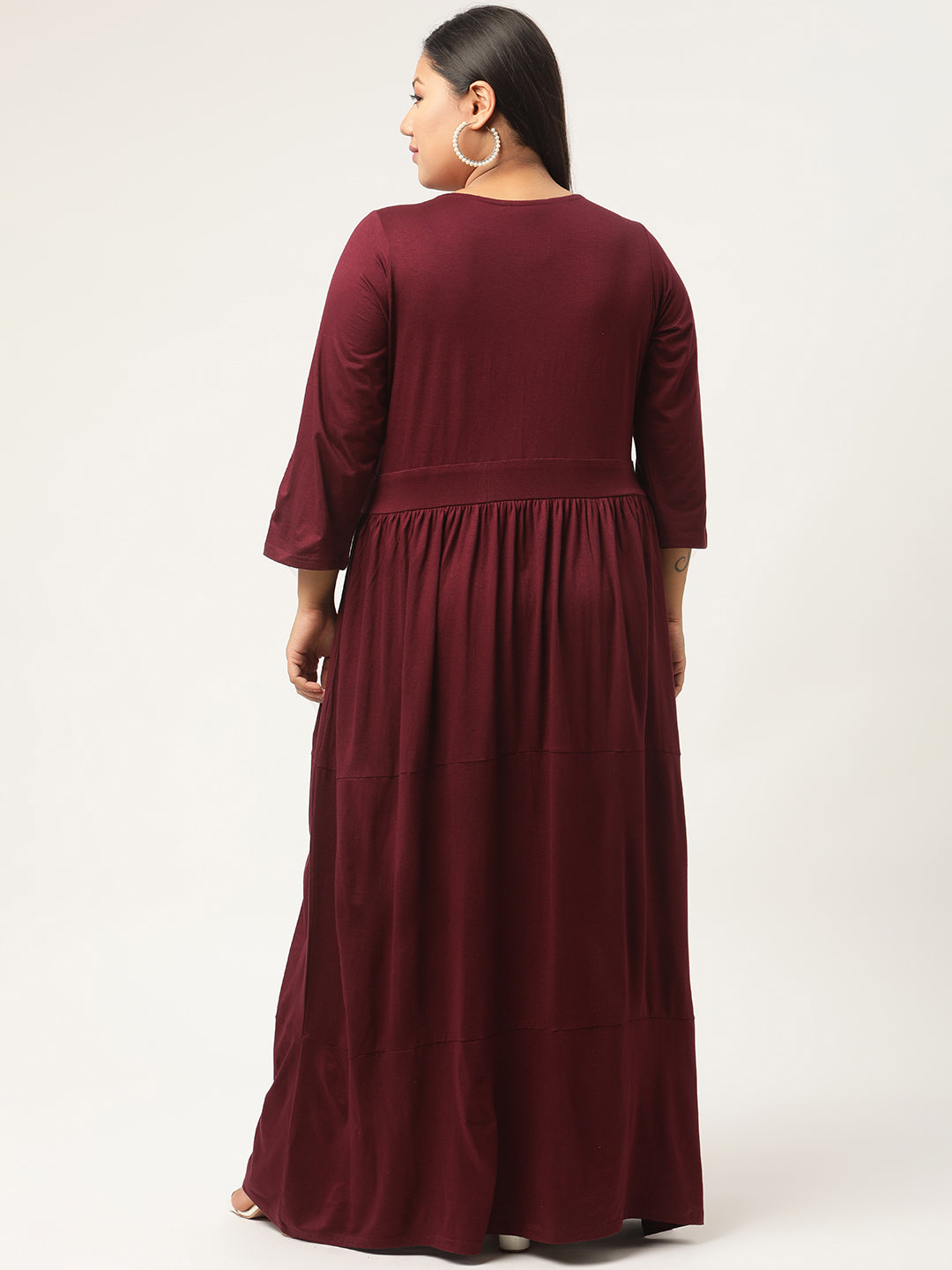 Plus Size Party Wear Knitted Maxi Dress