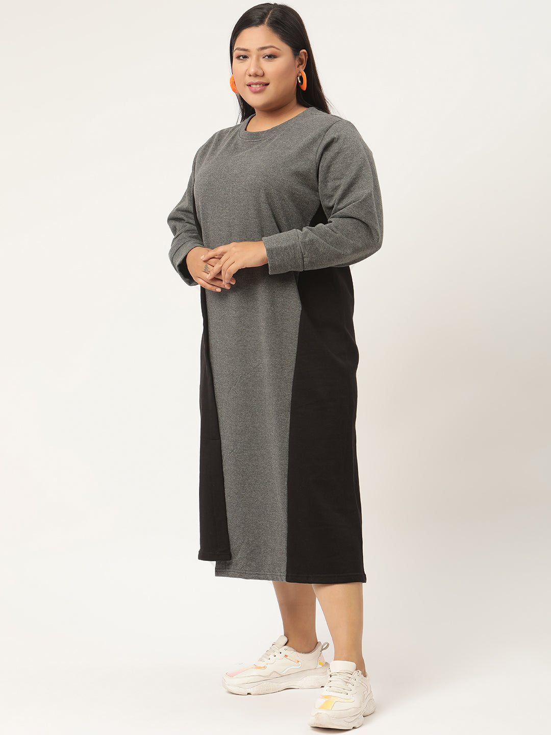 Line & Form Midi Fleece Dress