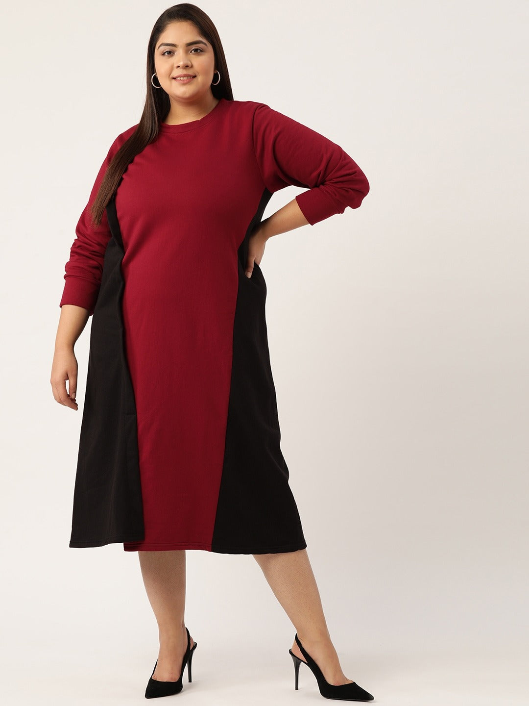 Line & Form Midi Fleece Dress