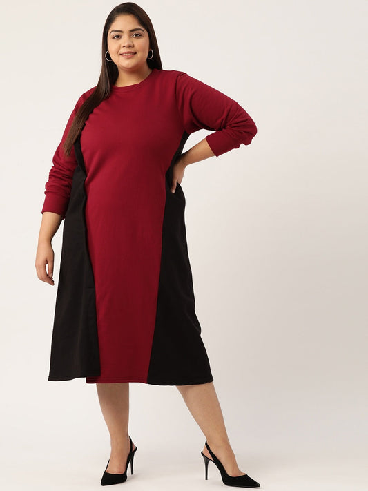 Line & Form Midi Fleece Dress