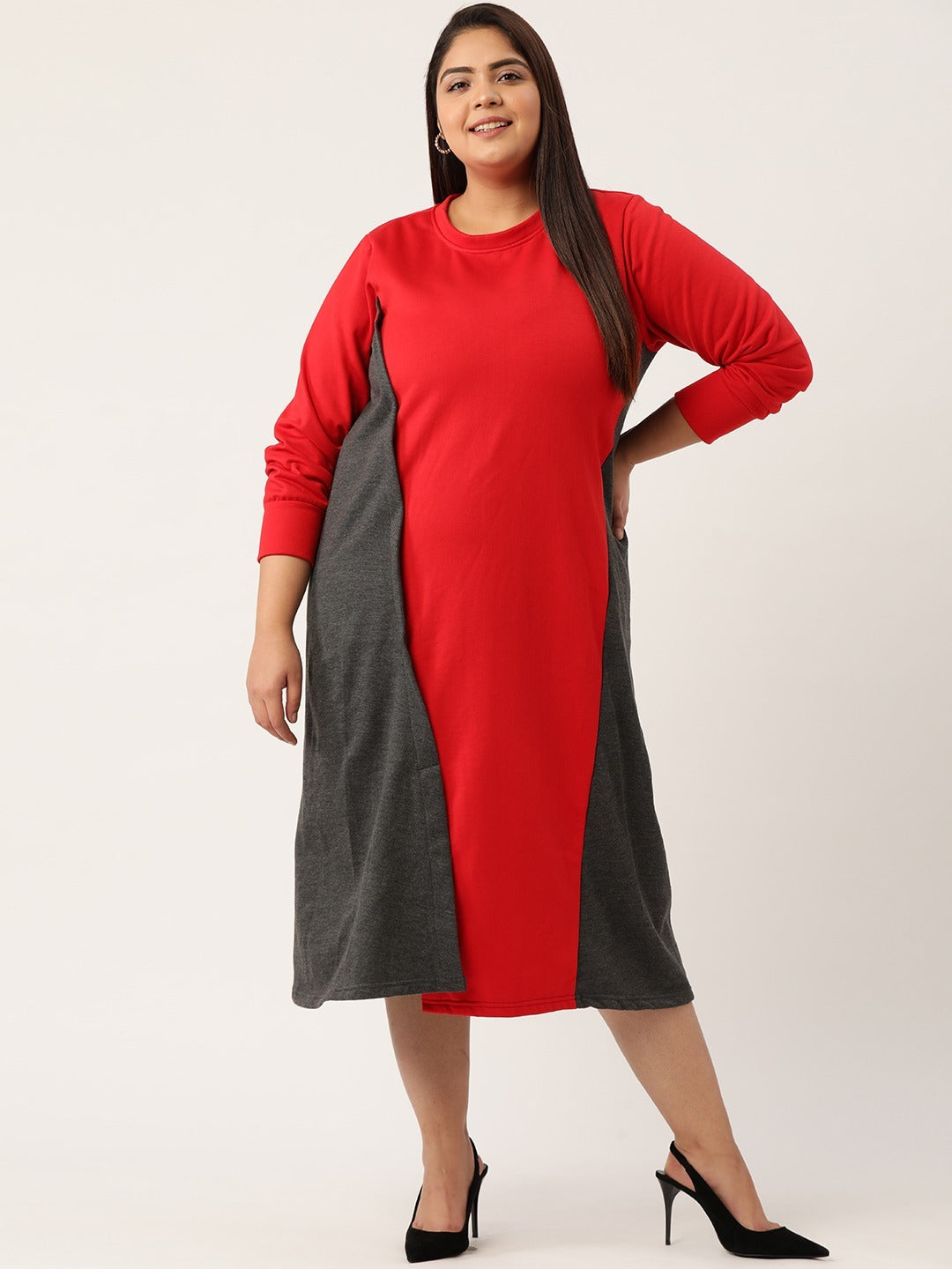 Line & Form Midi Fleece Dress
