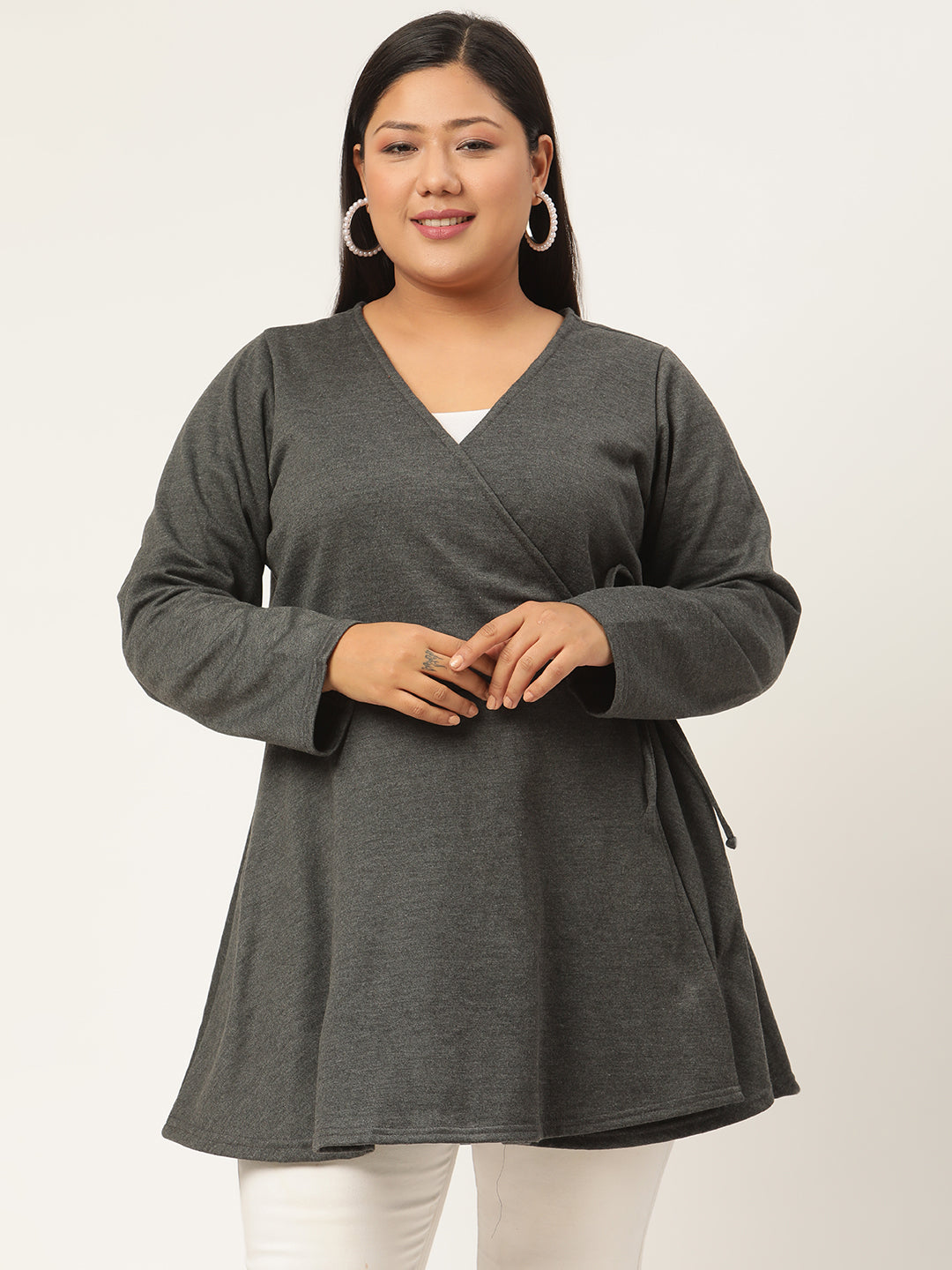 Wrap Intent Fleece Tunic