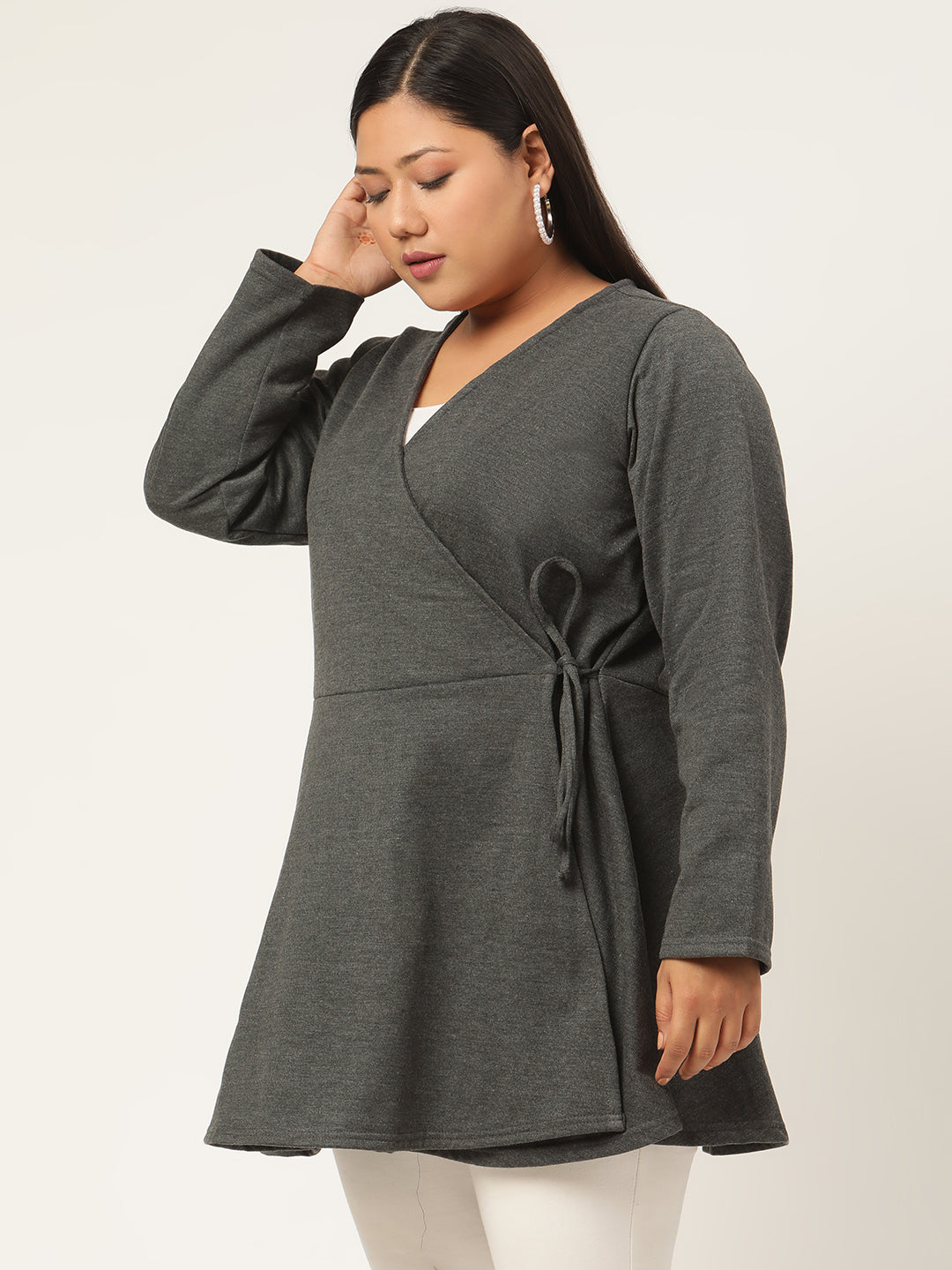 Wrap Intent Fleece Tunic