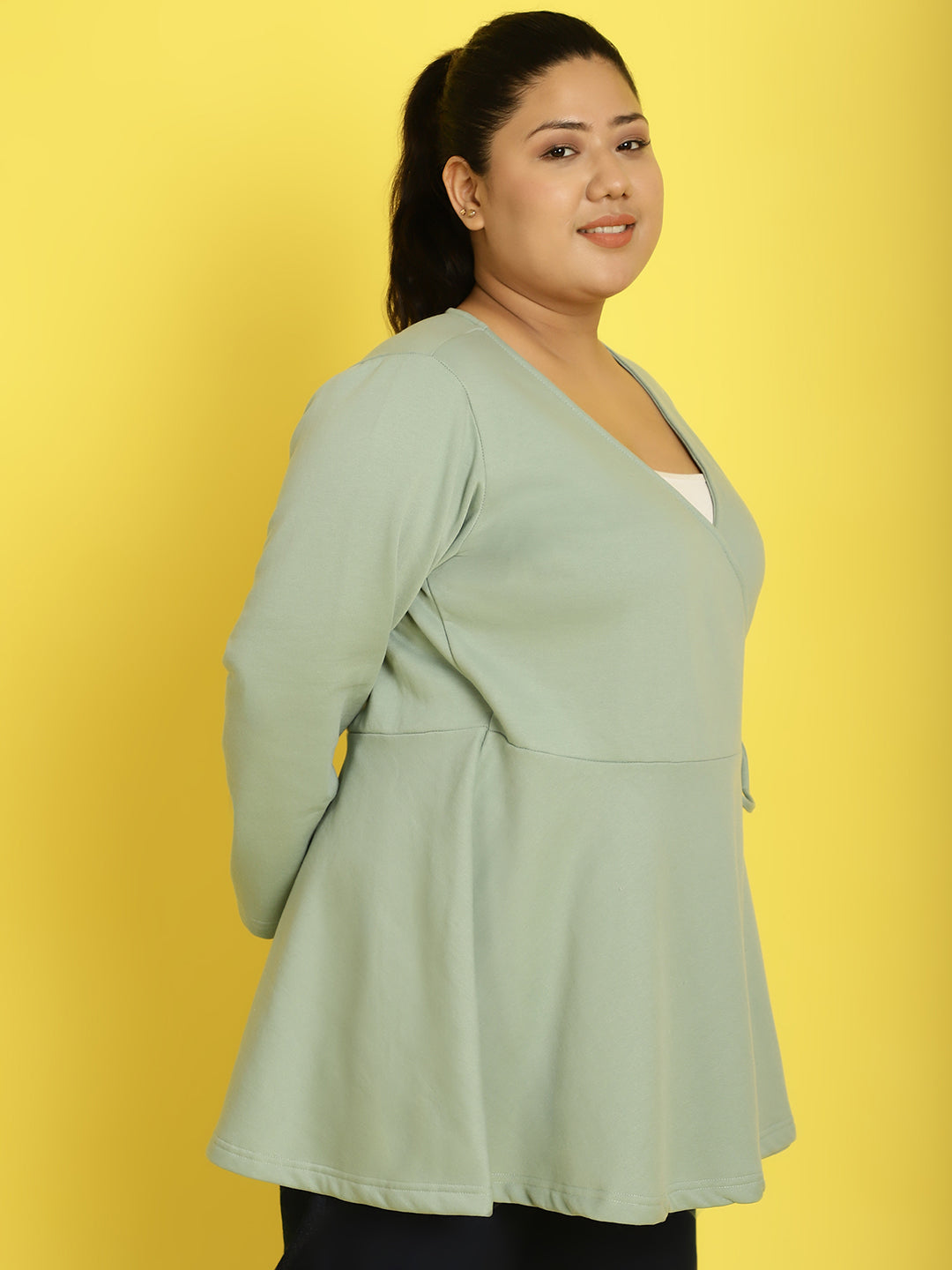Wrap Intent Fleece Tunic