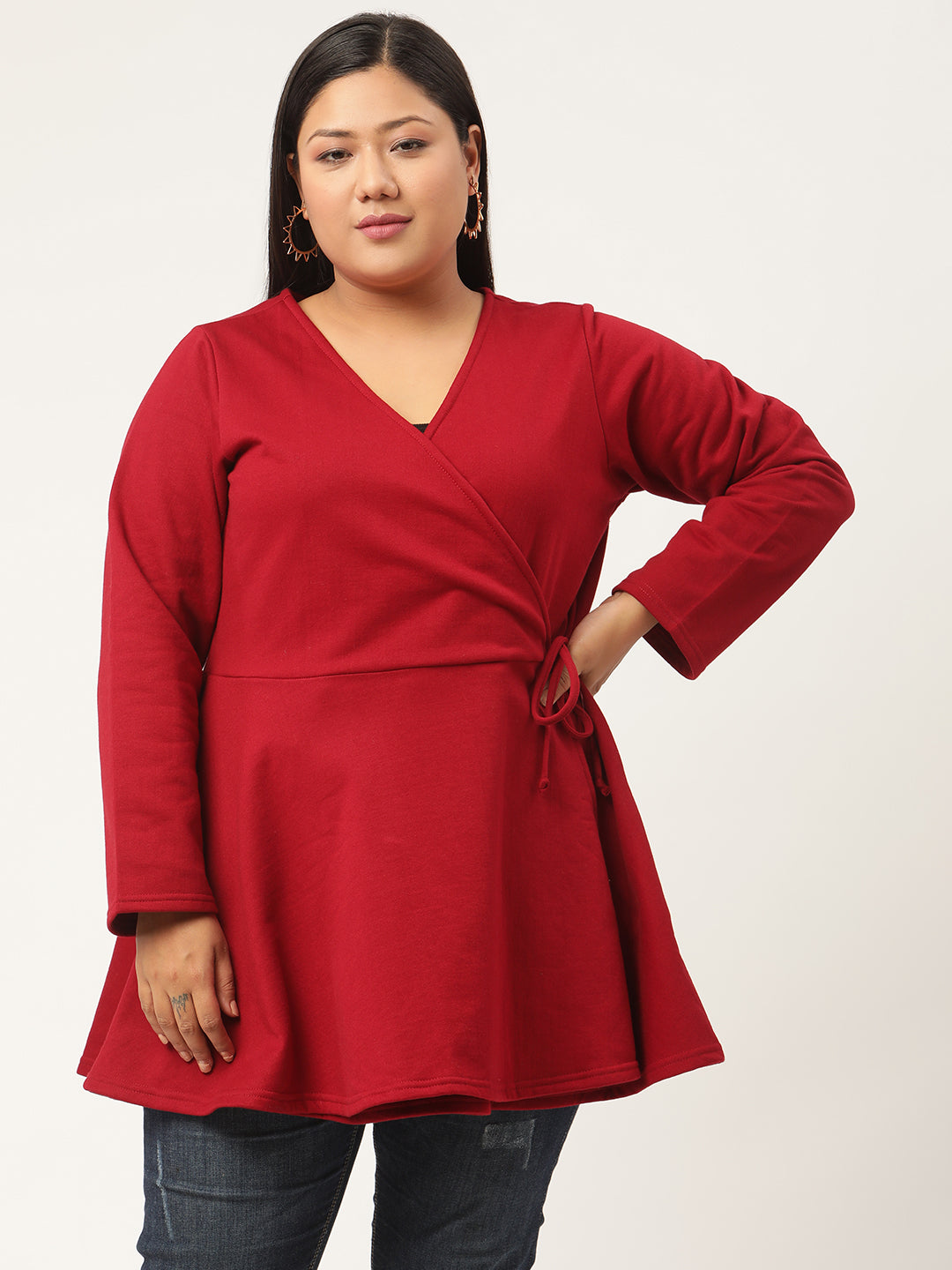 Wrap Intent Fleece Tunic