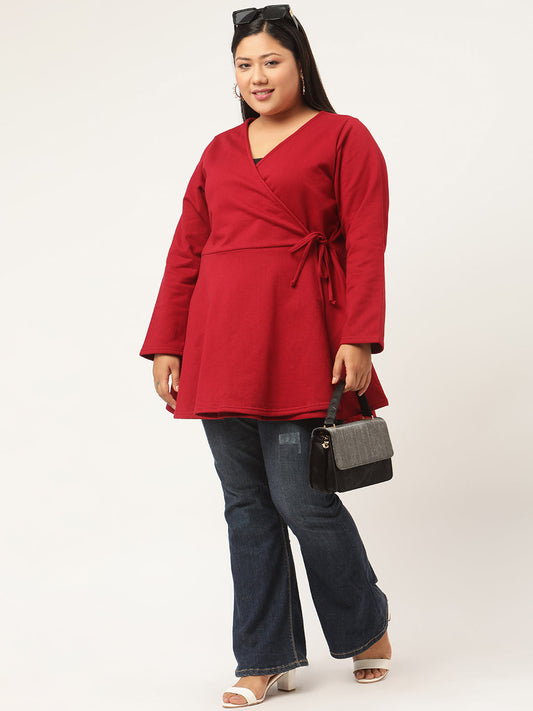 Wrap Intent Fleece Tunic