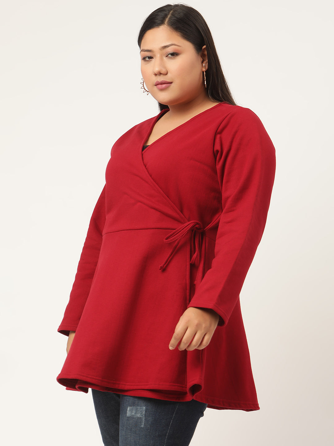 Wrap Intent Fleece Tunic