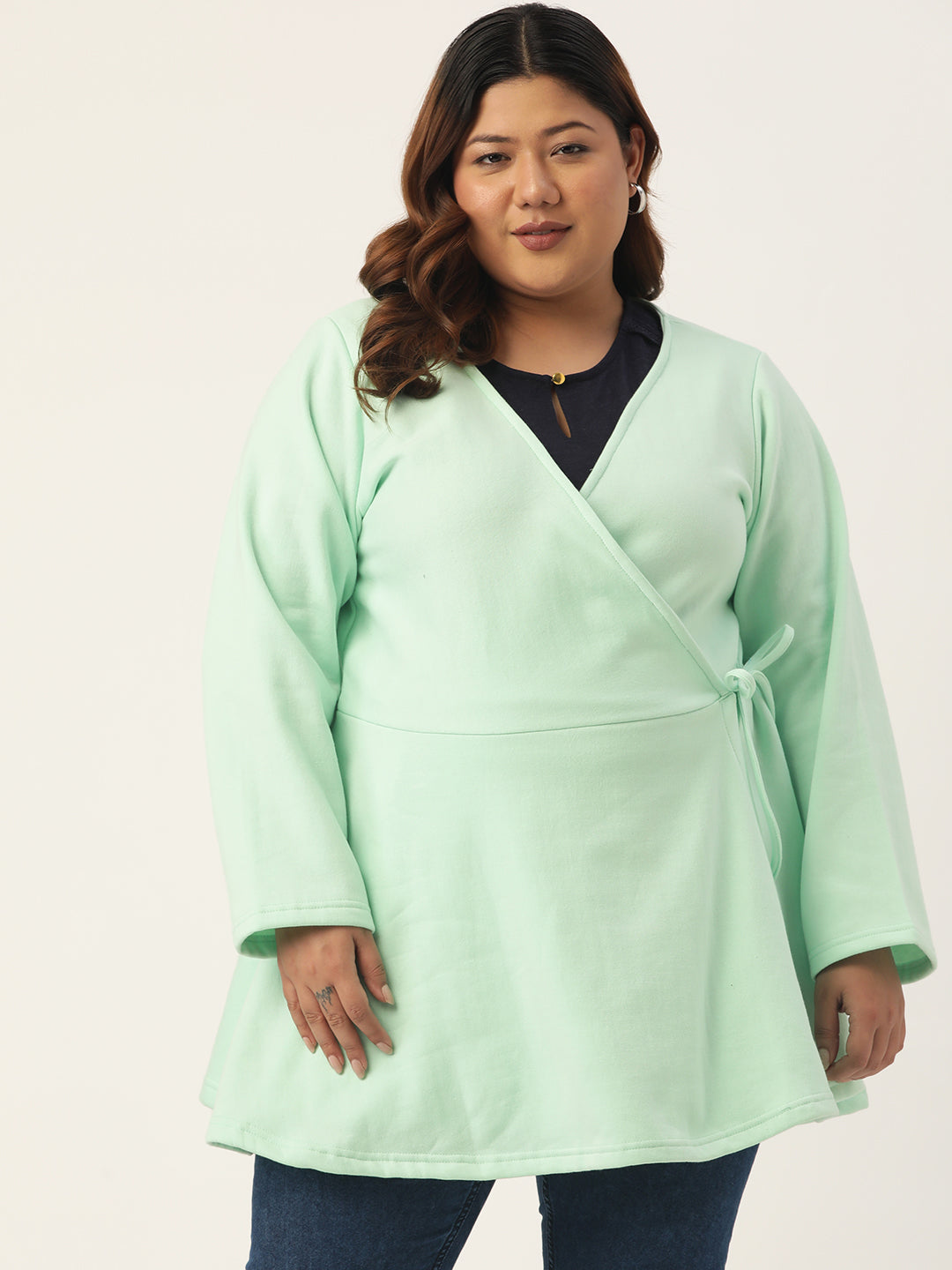 Wrap Intent Fleece Tunic