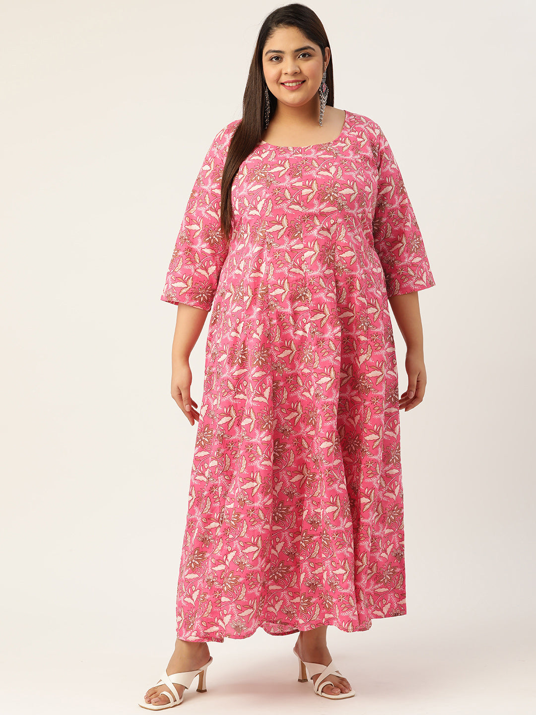 Plus Size Cotton Maxi Dress