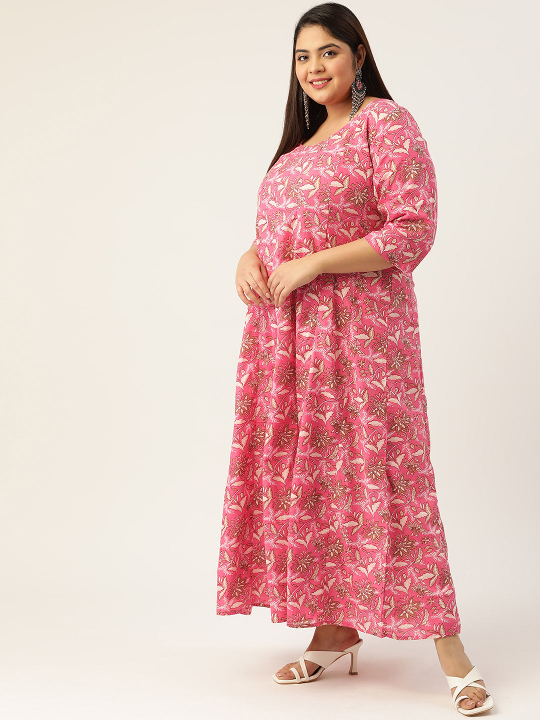 Plus Size Cotton Maxi Dress