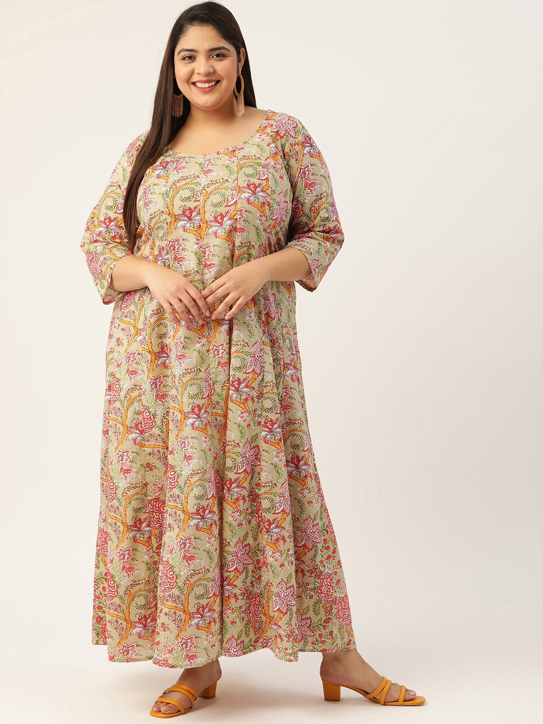 Plus Size Cotton Maxi Dress